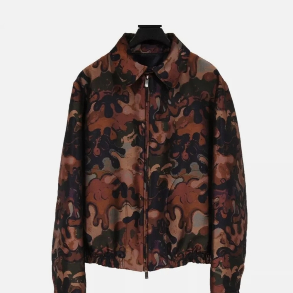 Dior Camouflage Military Field Jacket Brown Black